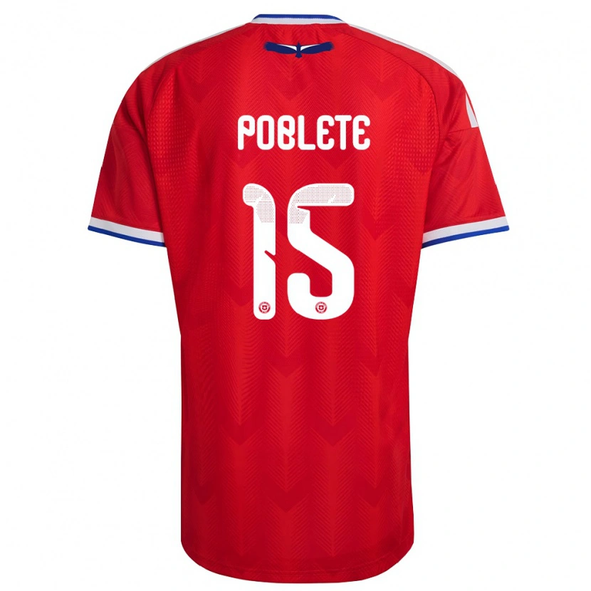 Danxen Women Chile Jaime Poblete #15 Red White Blue Home Jersey 26-28 T-Shirt