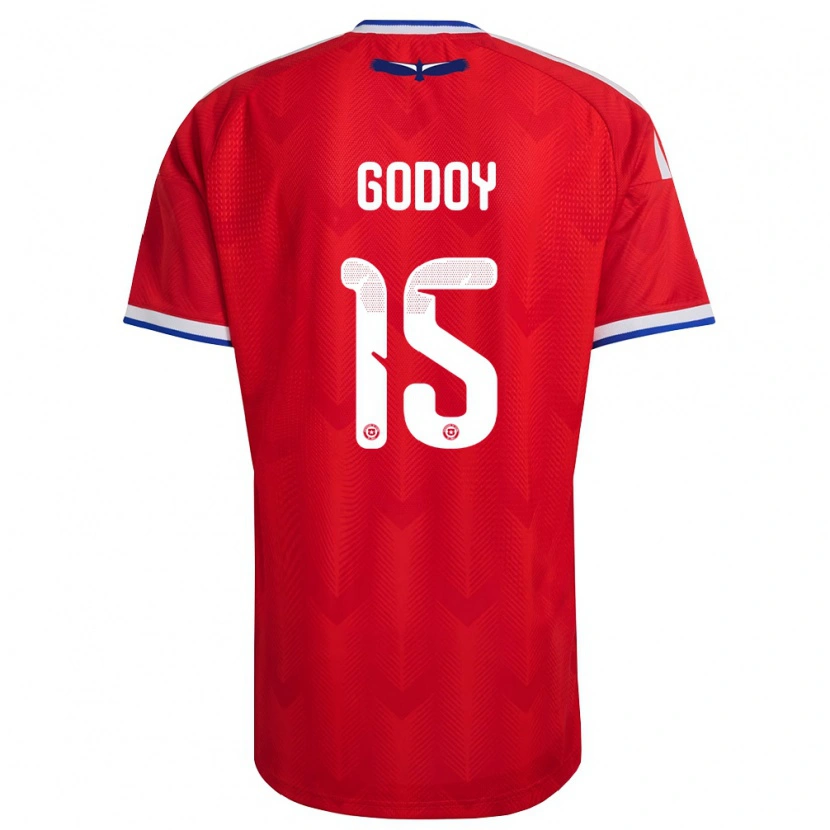 Danxen Women Chile Martín Godoy #15 Red White Blue Home Jersey 26-28 T-Shirt