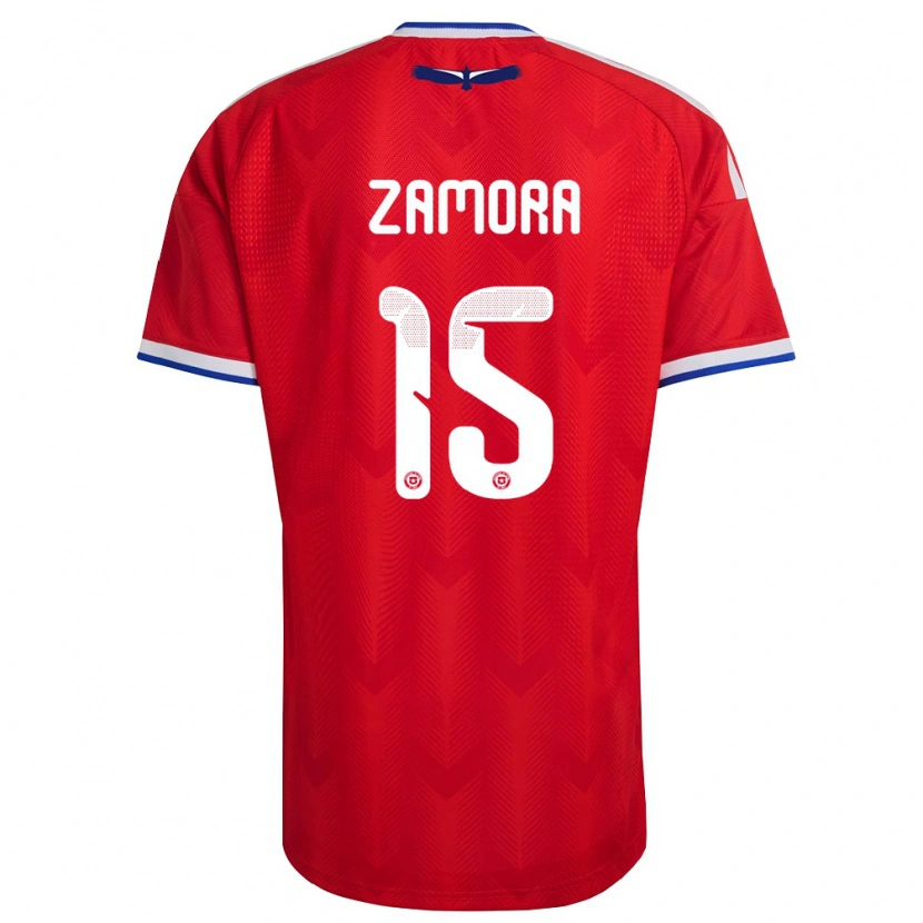 Danxen Women Chile Daniela Zamora #15 Red White Blue Home Jersey 26-28 T-Shirt