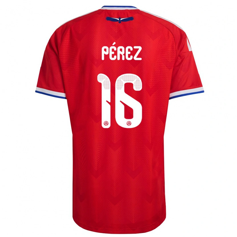 Danxen Women Chile Nicolás Pérez #16 Red White Blue Home Jersey 26-28 T-Shirt