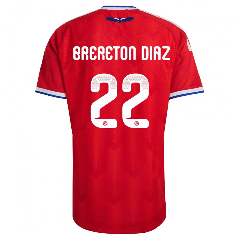 Danxen Women Chile Ben Brereton Díaz #22 Red White Blue Home Jersey 26-28 T-Shirt