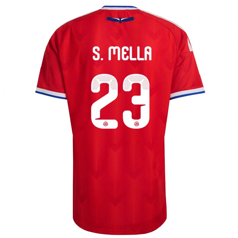 Danxen Women Chile Sebastián Mella #23 Red White Blue Home Jersey 26-28 T-Shirt