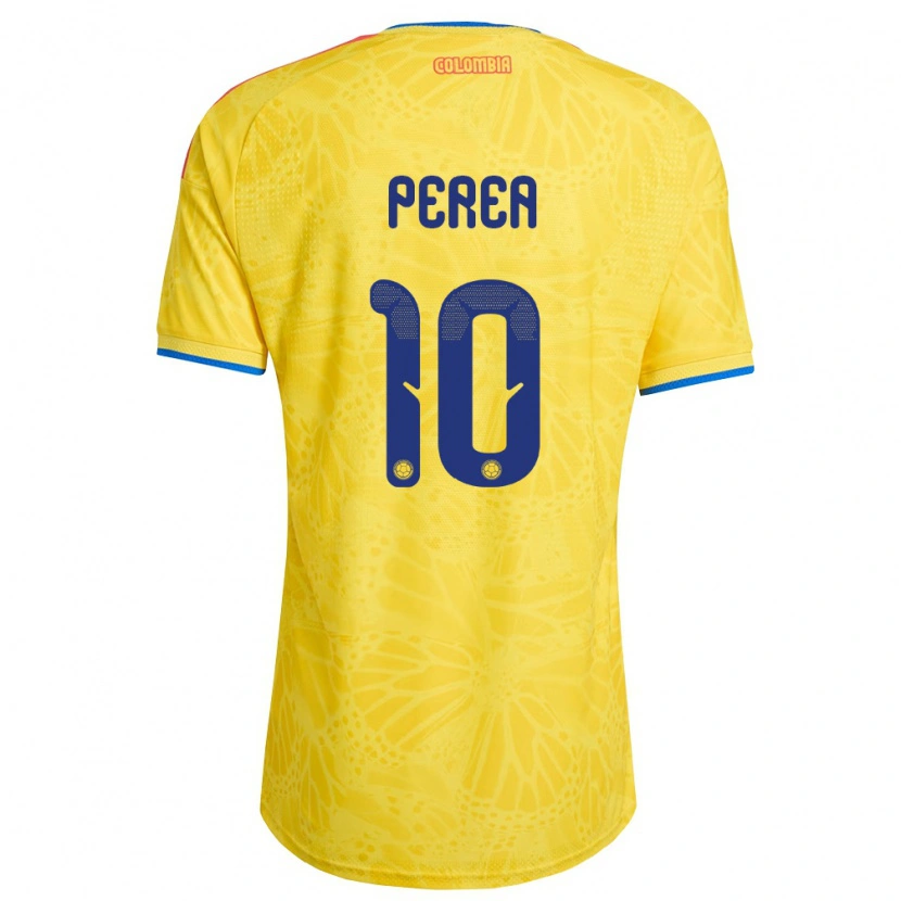 Danxen Women Colombia Óscar Perea #10 Yellow Blue Red Home Jersey 26-28 T-Shirt