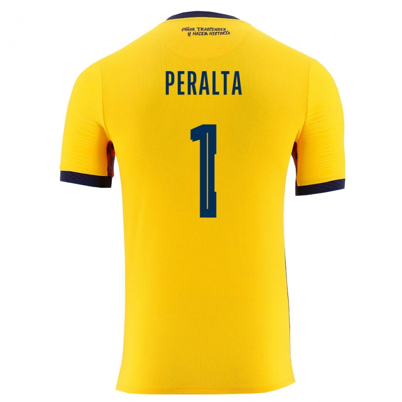 Danxen Women Ecuador Miguel Peralta #1 Yellow Navy Home Jersey 26-28 T-Shirt
