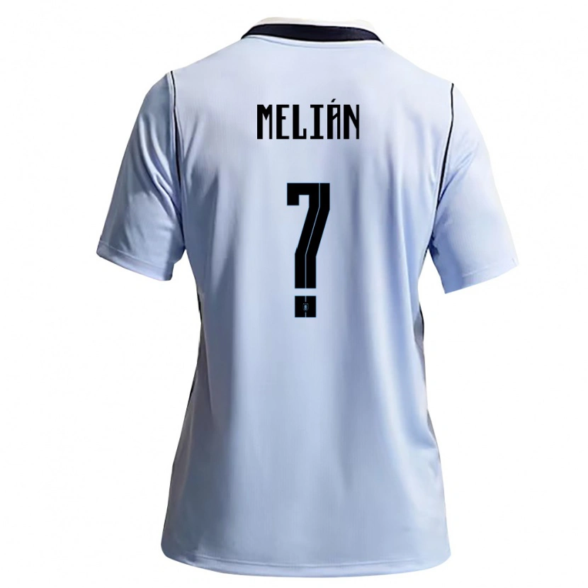 Danxen Women Uruguay Ignacio Melián #0 Sky Blue White Home Jersey 26-28 T-Shirt