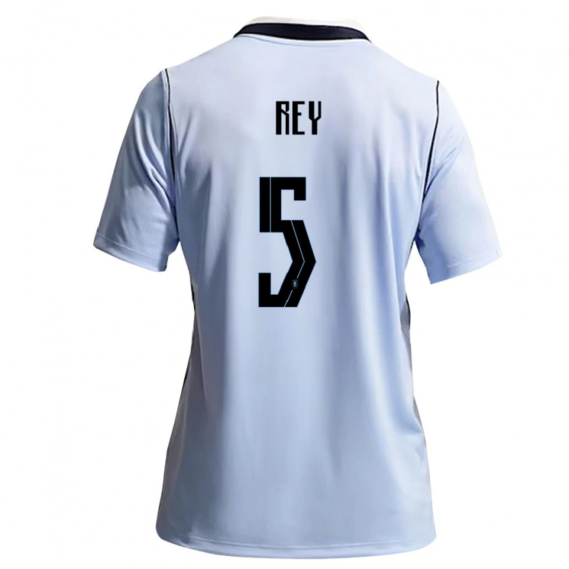 Danxen Women Uruguay Rodrigo Rey #5 Sky Blue White Home Jersey 26-28 T-Shirt