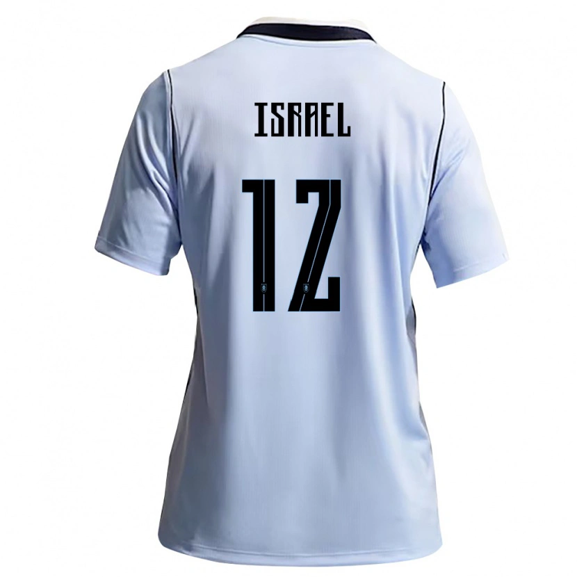 Danxen Women Uruguay Franco Israel #12 Sky Blue White Home Jersey 26-28 T-Shirt