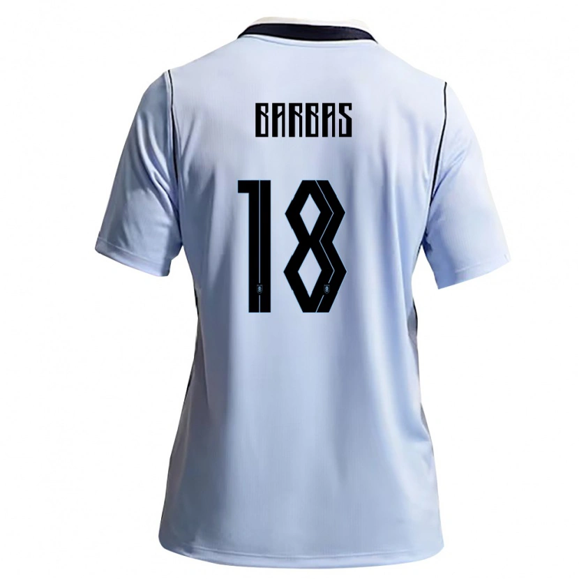 Danxen Women Uruguay Germán Barbas #18 Sky Blue White Home Jersey 26-28 T-Shirt