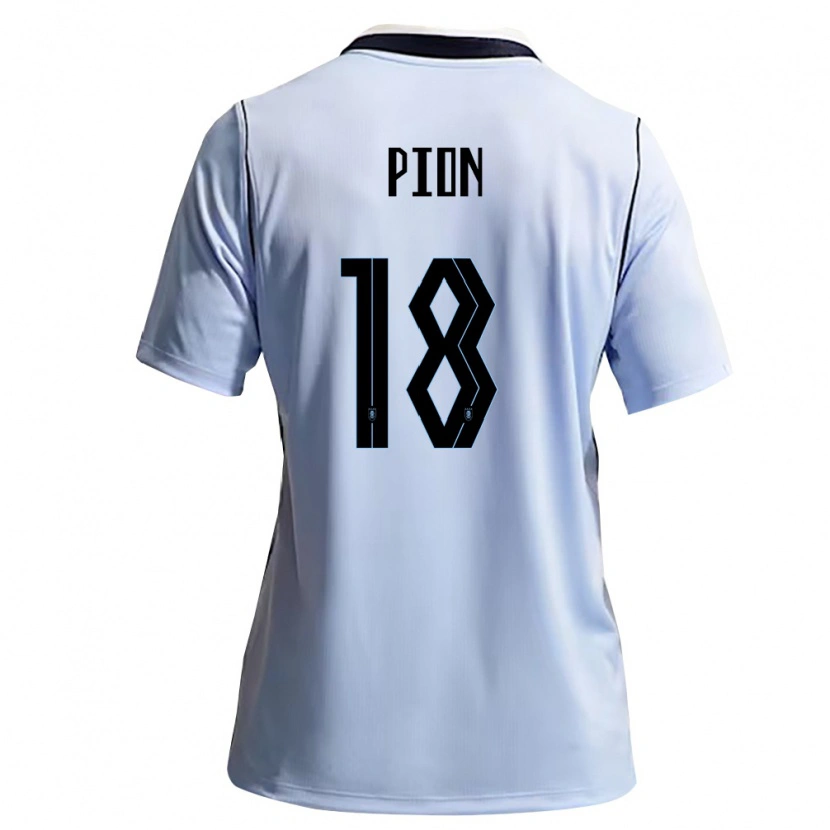 Danxen Women Uruguay Mariana Pion #18 Sky Blue White Home Jersey 26-28 T-Shirt