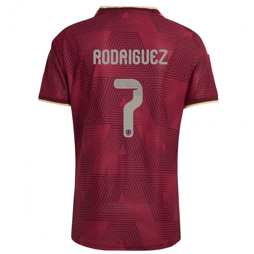 Danxen Women Venezuela Daniuska Rodriguez #7 Burgundy Gold Yellow Home Jersey 26-28 T-Shirt