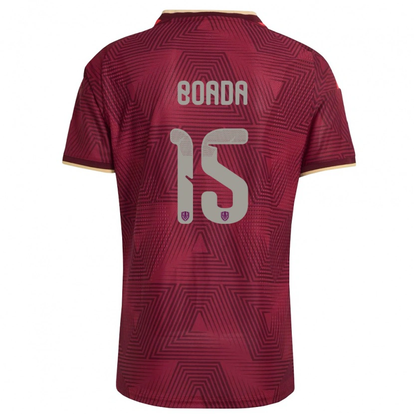 Danxen Women Venezuela Alessandro Boada #15 Burgundy Gold Yellow Home Jersey 26-28 T-Shirt