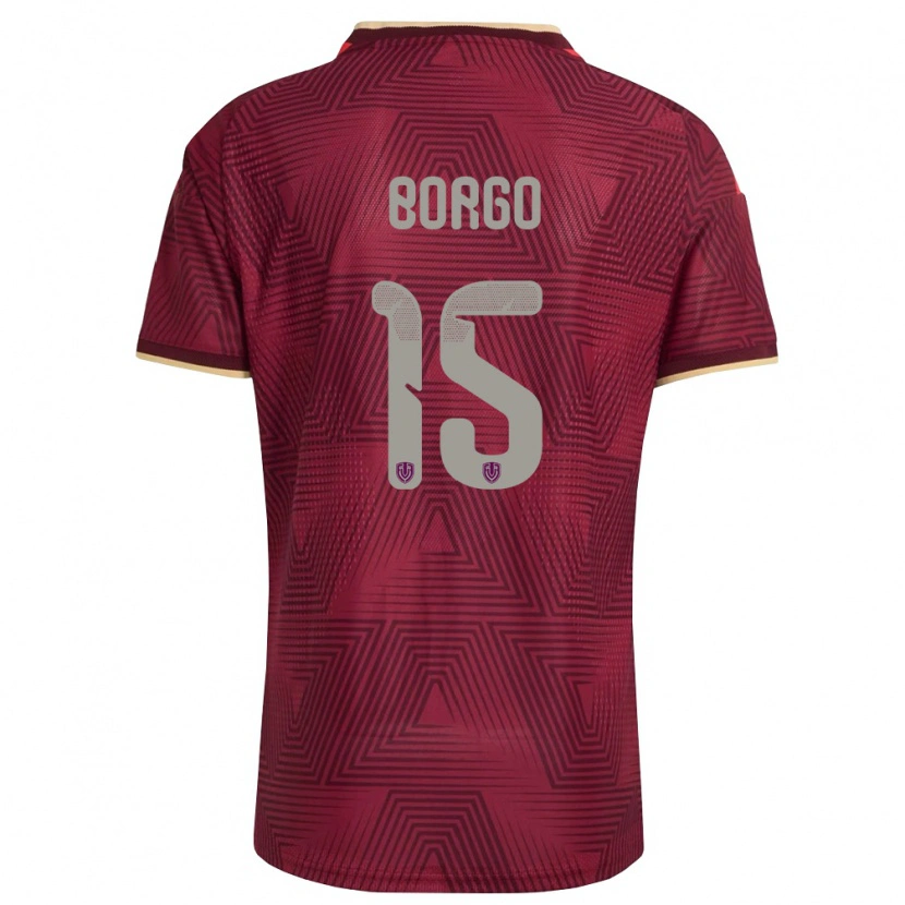 Danxen Women Venezuela Ángel Borgo #15 Burgundy Gold Yellow Home Jersey 26-28 T-Shirt