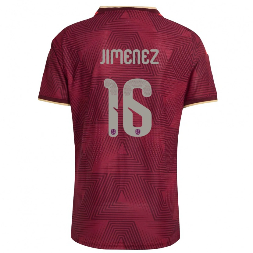 Danxen Women Venezuela Néstor Jiménez #16 Burgundy Gold Yellow Home Jersey 26-28 T-Shirt