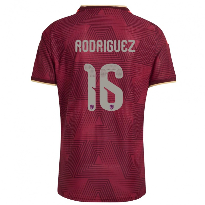 Danxen Women Venezuela Arianna Rodríguez #16 Burgundy Gold Yellow Home Jersey 26-28 T-Shirt