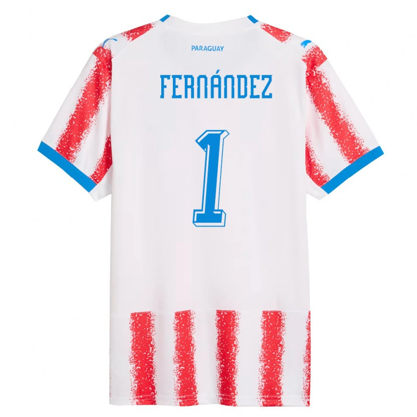 Danxen Women Paraguay Matías Fernández #1 White Red Blue Home Jersey 26-28 T-Shirt