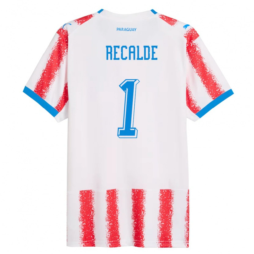 Danxen Women Paraguay Cristina Recalde #1 White Red Blue Home Jersey 26-28 T-Shirt