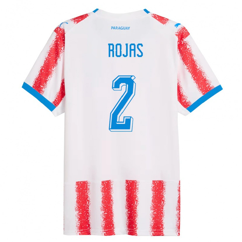 Danxen Women Paraguay Robert Rojas #2 White Red Blue Home Jersey 26-28 T-Shirt