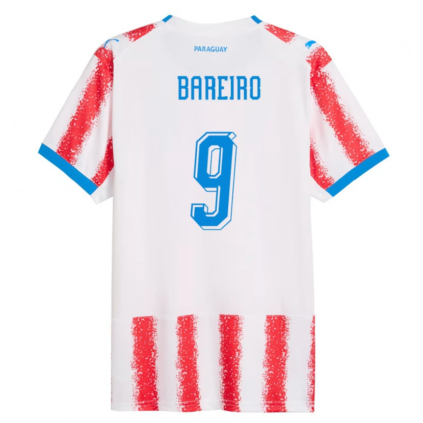 Danxen Women Paraguay Adam Bareiro #9 White Red Blue Home Jersey 26-28 T-Shirt