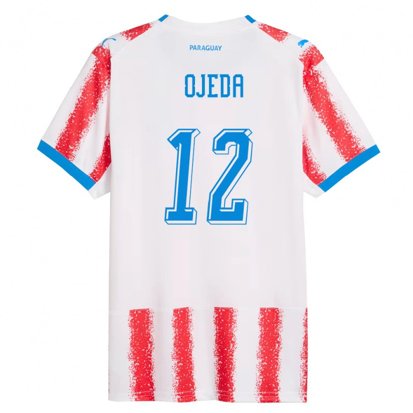 Danxen Women Paraguay Francisco Ojeda #12 White Red Blue Home Jersey 26-28 T-Shirt