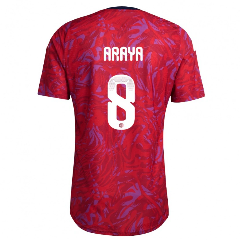 Danxen Women Costa Rica Darril Araya #8 Red Purple Navy Home Jersey 26-28 T-Shirt