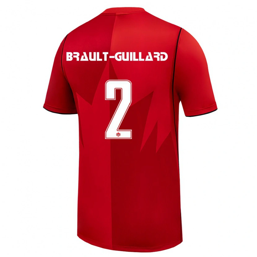 Danxen Women Canada Zachary Brault-Guillard #2 Red White Home Jersey 26-28 T-Shirt