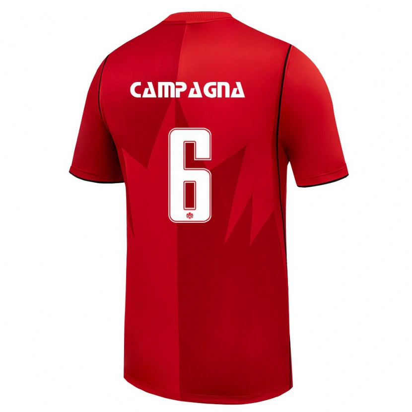 Danxen Women Canada Matteo Campagna #6 Red White Home Jersey 26-28 T-Shirt