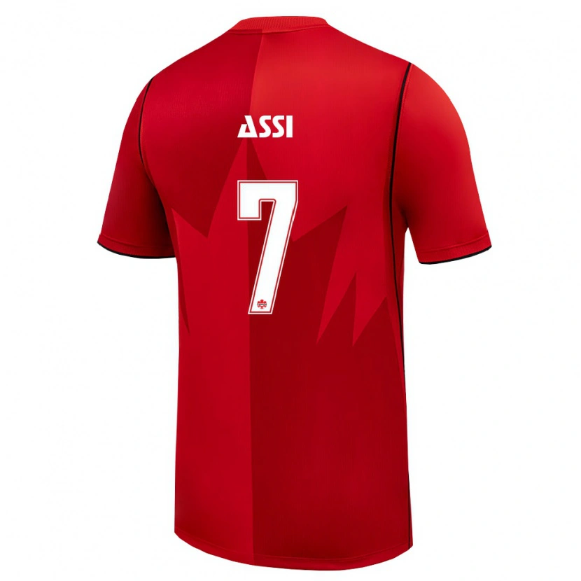 Danxen Women Canada Jean Aniel Assi #7 Red White Home Jersey 26-28 T-Shirt
