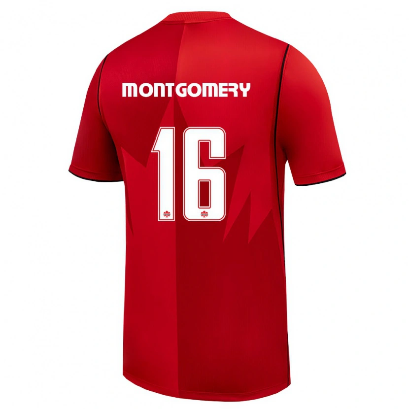 Danxen Women Canada Callum Montgomery #16 Red White Home Jersey 26-28 T-Shirt