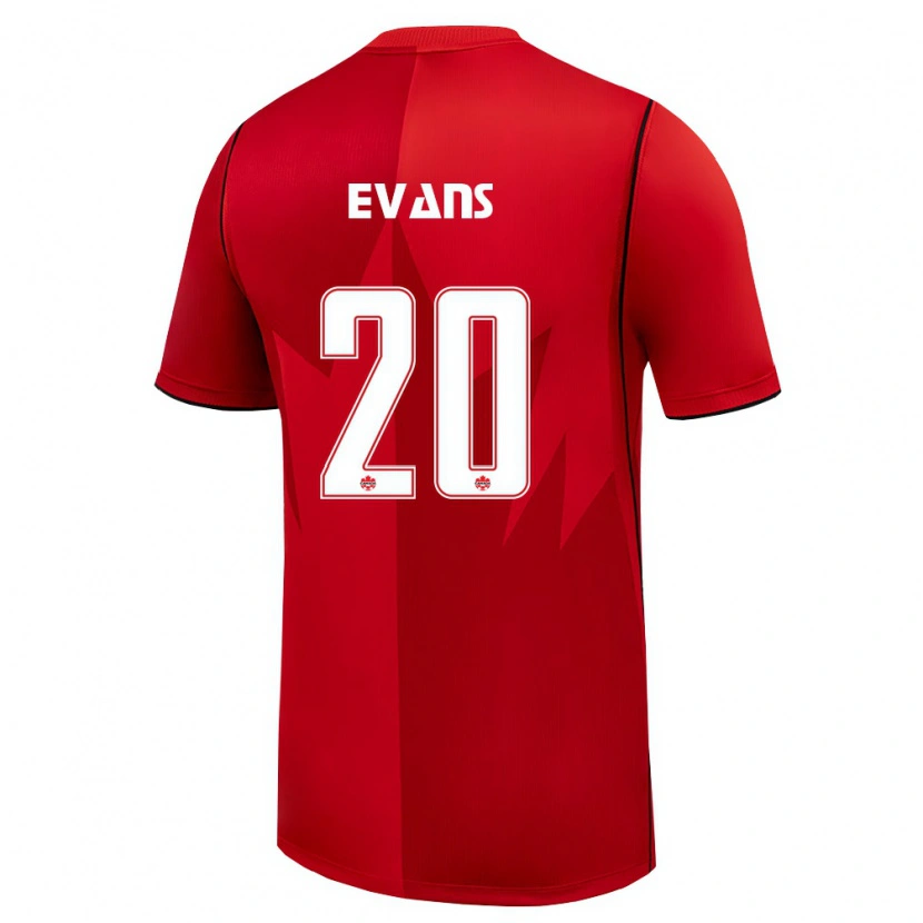 Danxen Women Canada Aidan Evans #20 Red White Home Jersey 26-28 T-Shirt