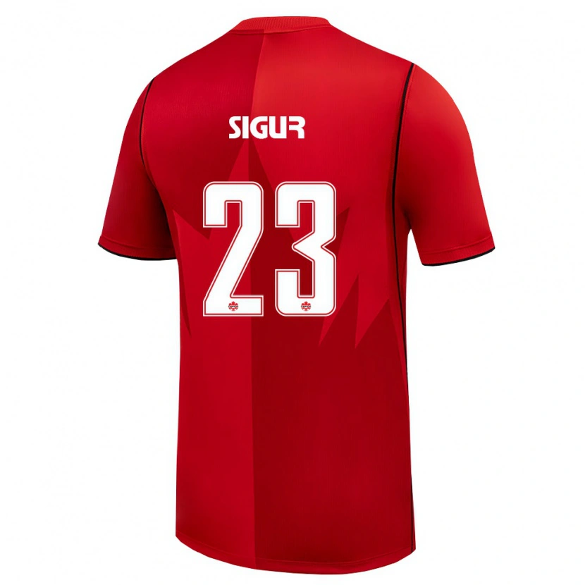 Danxen Women Canada Niko Sigur #23 Red White Home Jersey 26-28 T-Shirt