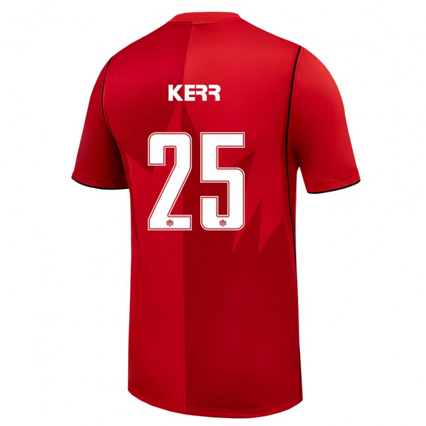 Danxen Women Canada Devon Kerr #25 Red White Home Jersey 26-28 T-Shirt