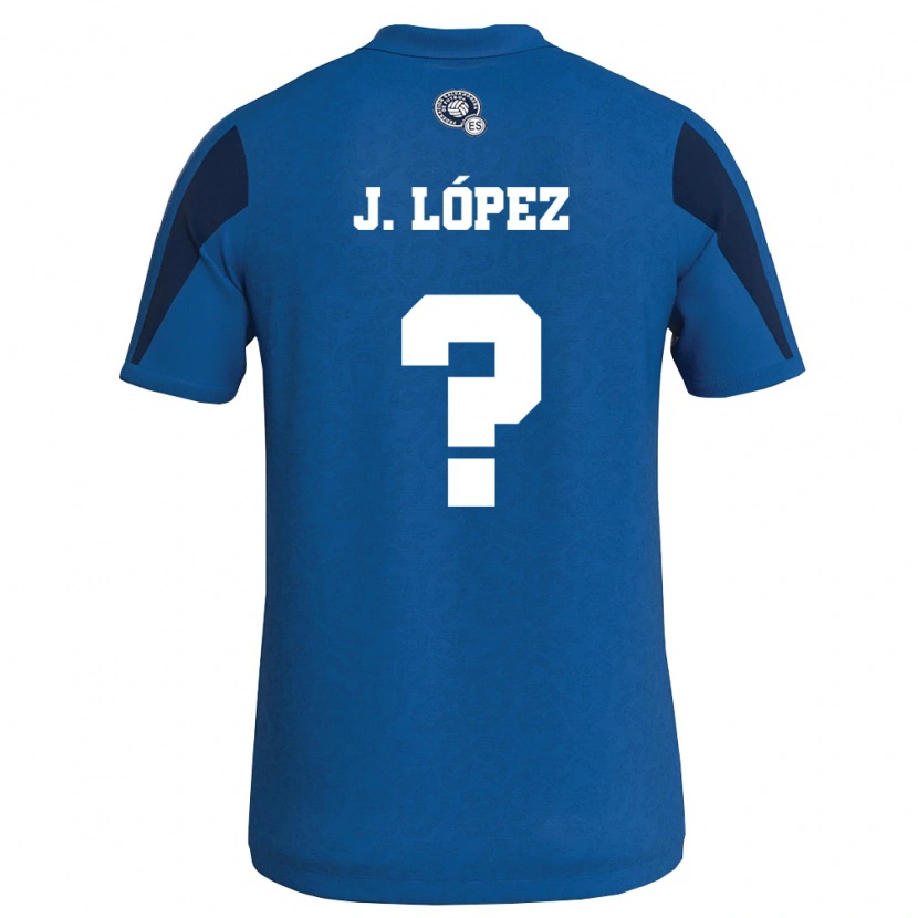 Danxen Women El Salvador Jonathan López #0 Blue Navy Home Jersey 26-28 T-Shirt
