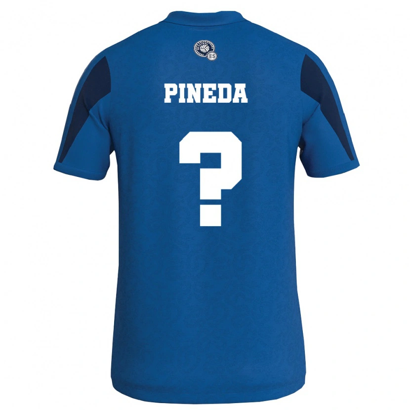 Danxen Women El Salvador David Pineda #0 Blue Navy Home Jersey 26-28 T-Shirt