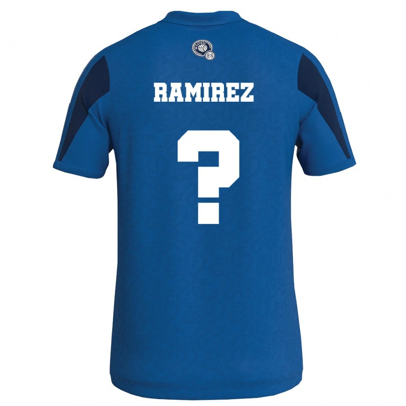 Danxen Women El Salvador Luis Ramirez #0 Blue Navy Home Jersey 26-28 T-Shirt