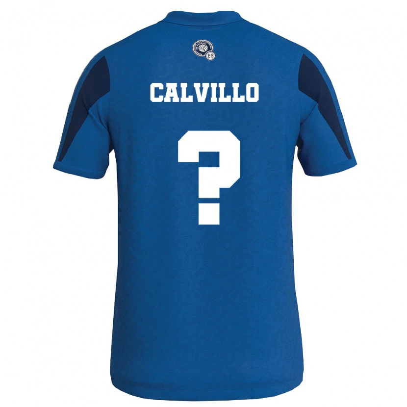 Danxen Women El Salvador Eric Calvillo #0 Blue Navy Home Jersey 26-28 T-Shirt