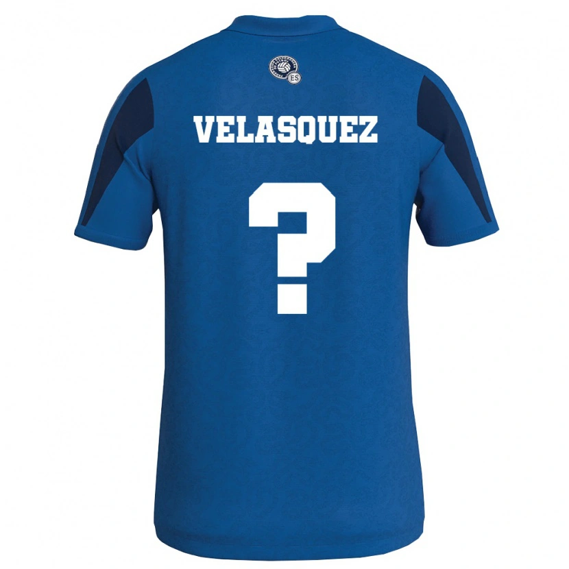 Danxen Women El Salvador Jorge Velasquez #0 Blue Navy Home Jersey 26-28 T-Shirt
