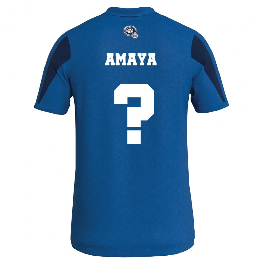 Danxen Women El Salvador Bryan Amaya #0 Blue Navy Home Jersey 26-28 T-Shirt