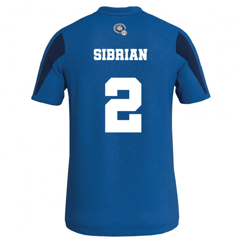 Danxen Women El Salvador Julio Sibrián #2 Blue Navy Home Jersey 26-28 T-Shirt