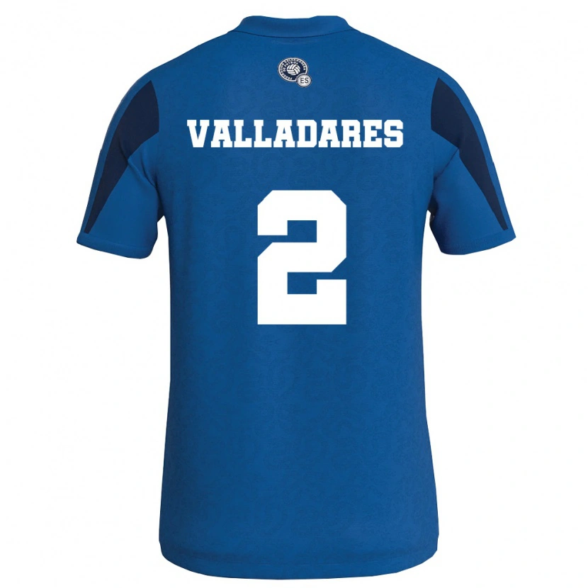 Danxen Women El Salvador Edenilson Valladares #2 Blue Navy Home Jersey 26-28 T-Shirt