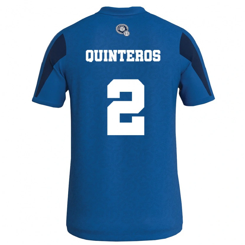 Danxen Women El Salvador Ronald Quinteros #2 Blue Navy Home Jersey 26-28 T-Shirt