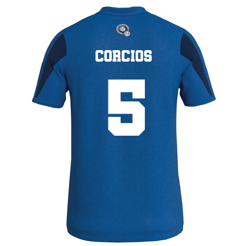 Danxen Women El Salvador Allan Corcios #5 Blue Navy Home Jersey 26-28 T-Shirt