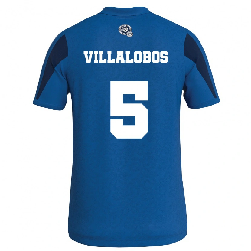 Danxen Women El Salvador Kristian Villalobos #5 Blue Navy Home Jersey 26-28 T-Shirt