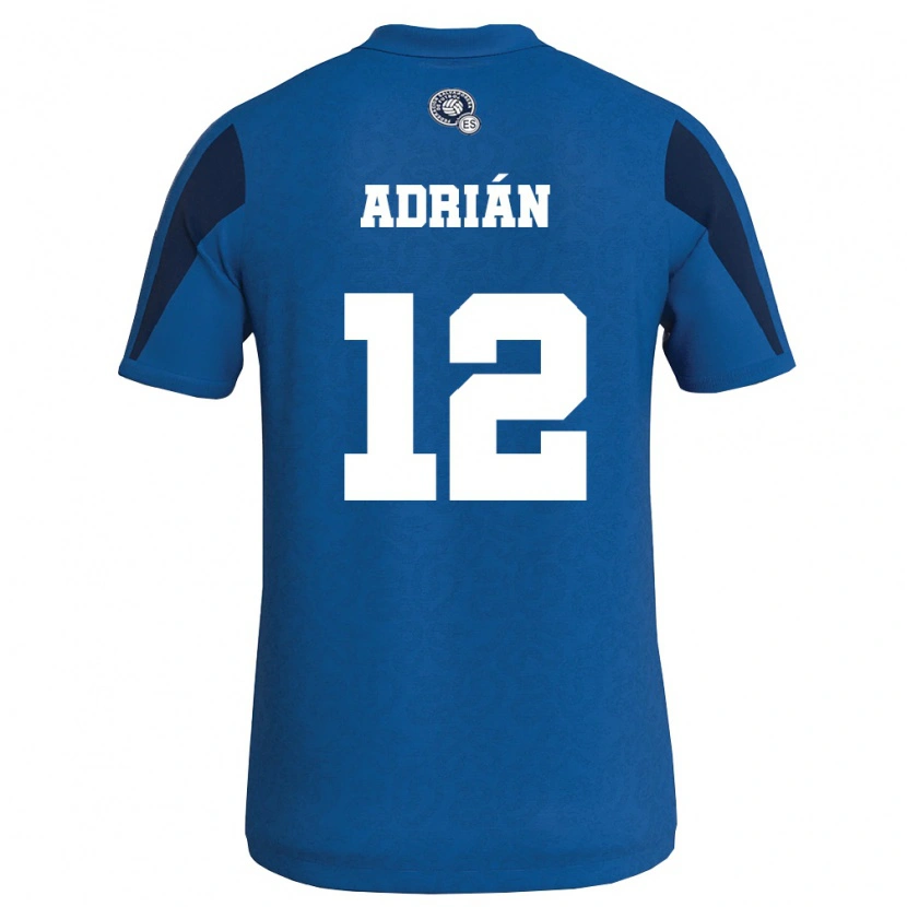 Danxen Women El Salvador Adrián Aguilar #12 Blue Navy Home Jersey 26-28 T-Shirt