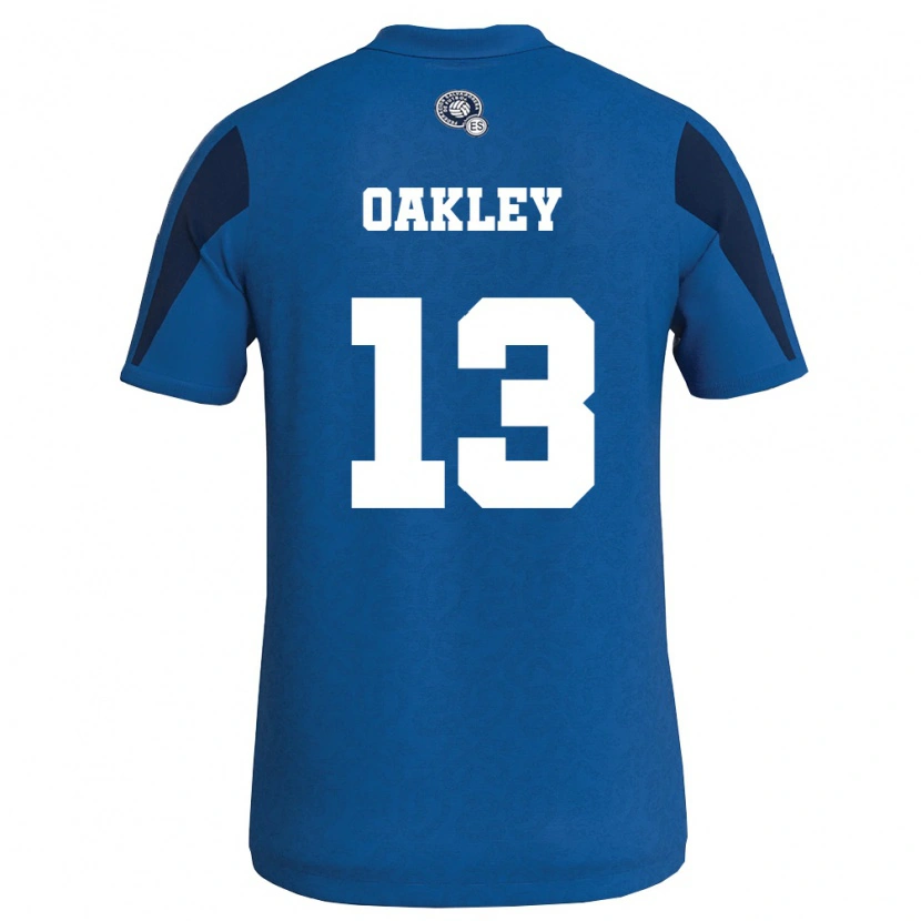 Danxen Women El Salvador Ethan Oakley #13 Blue Navy Home Jersey 26-28 T-Shirt