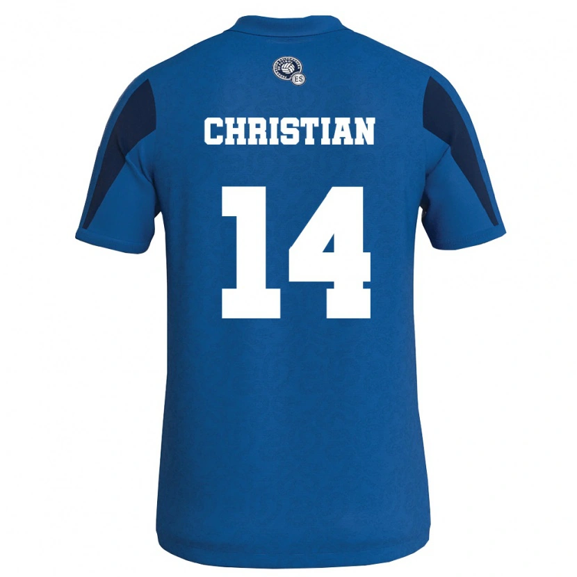Danxen Women El Salvador Christian Martínez #14 Blue Navy Home Jersey 26-28 T-Shirt