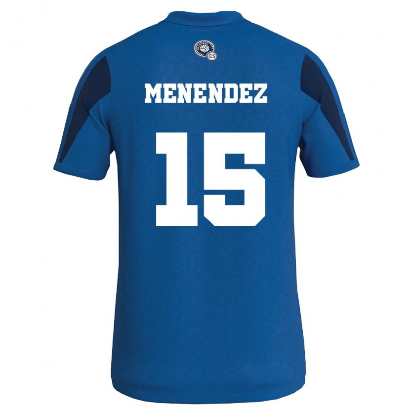 Danxen Women El Salvador Alexsander Menendez #15 Blue Navy Home Jersey 26-28 T-Shirt
