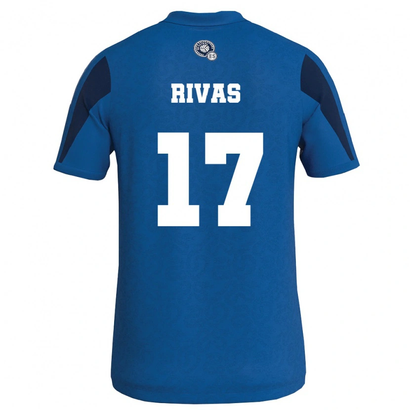 Danxen Women El Salvador Eduardo Rivas #17 Blue Navy Home Jersey 26-28 T-Shirt