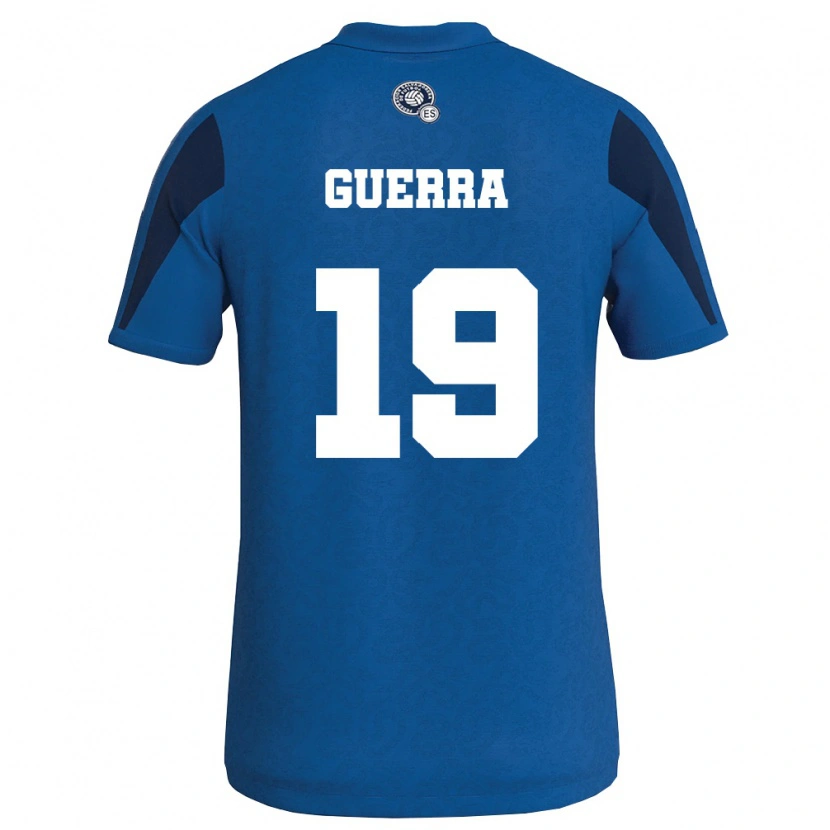 Danxen Women El Salvador Steven Guerra #19 Blue Navy Home Jersey 26-28 T-Shirt