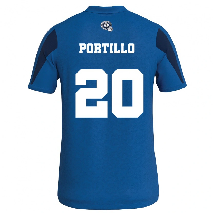 Danxen Women El Salvador Isaac Portillo #20 Blue Navy Home Jersey 26-28 T-Shirt