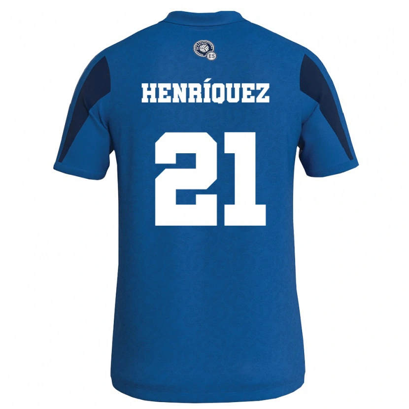 Danxen Women El Salvador Alejandro Henríquez #21 Blue Navy Home Jersey 26-28 T-Shirt